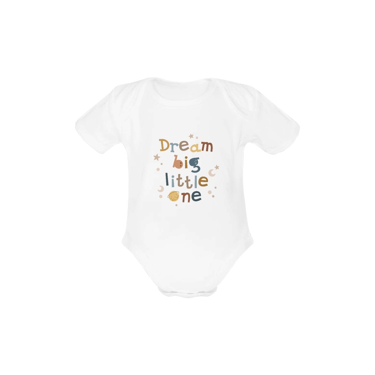 Baby Powder Organic Short Sleeve Bodysuit Dream Big Little One Neutral