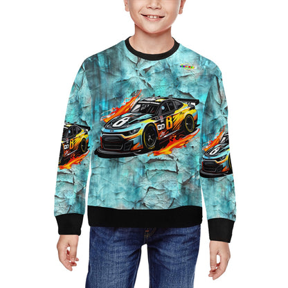 Vintage Sports Racing Car Children's Crew neck Sweatshirt  -My Bright Side Clothing