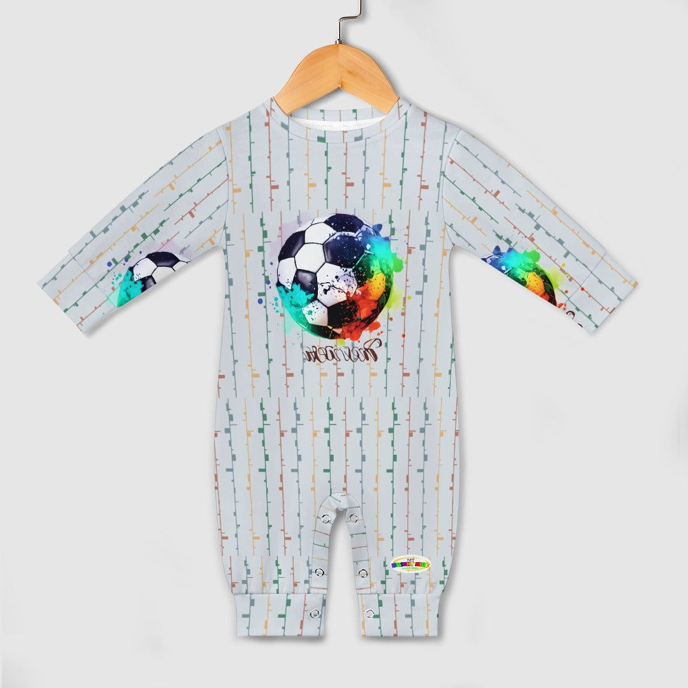 Colourful Soccer Theme  Baby Romper-My Bright Side Clothing