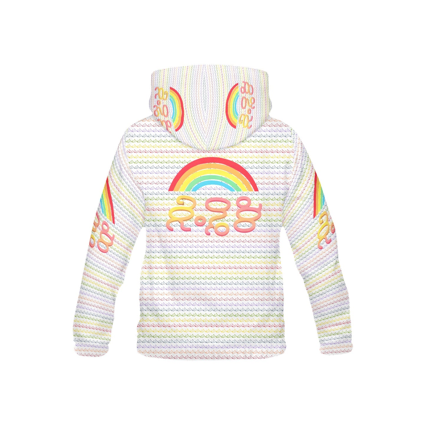 Pastel Rainbow Graphic and Pattern Children's Hoodie-My Bright Side Clothing