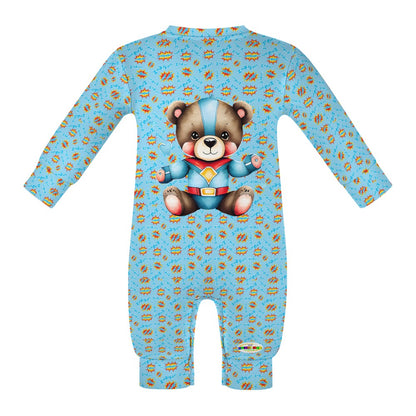 Cute Bear Superhero Theme Baby Romper-My Bright Side Clothing