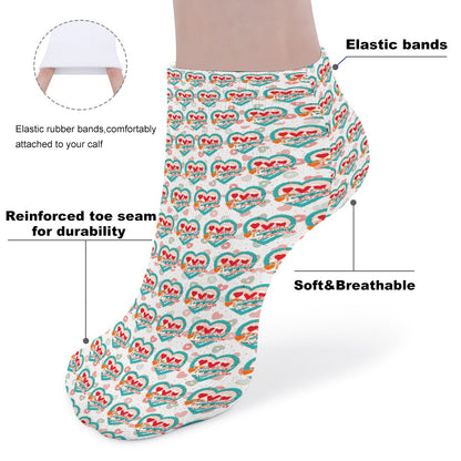 Retro Heart Pattern Children's Comfortable Socks -5 Pairs -MyBrightSideClothing