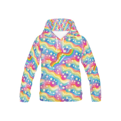 Bright Rainbow Star Pattern Children's Hoodie-My Bright Side Clothing