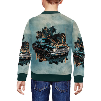 Vintage Sports Racing Car Children's Crew neck Sweatshirt  -My Bright Side Clothing