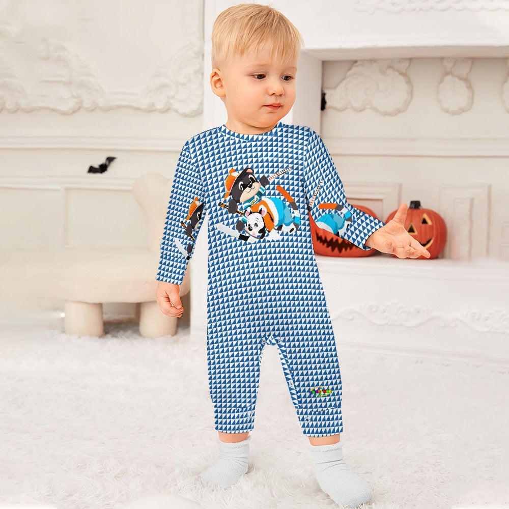 Cute Cartoon Animals Hockey Theme Baby Romper-My Bright Side Clothing