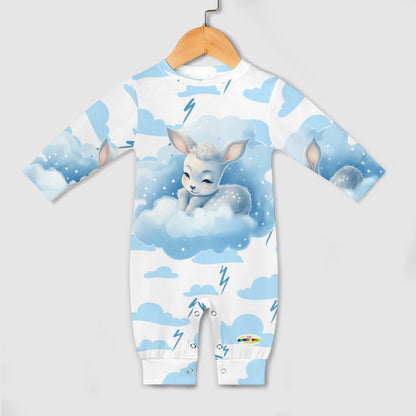 Cute Little Deer and Cloud Pattern Baby Romper-My Bright Side Clothing