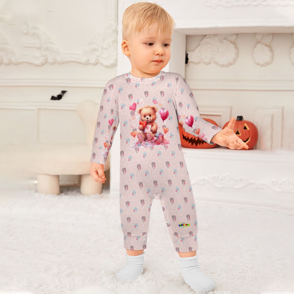 Cute Heart Love Bear Baby Romper-My Bright Side Clothing