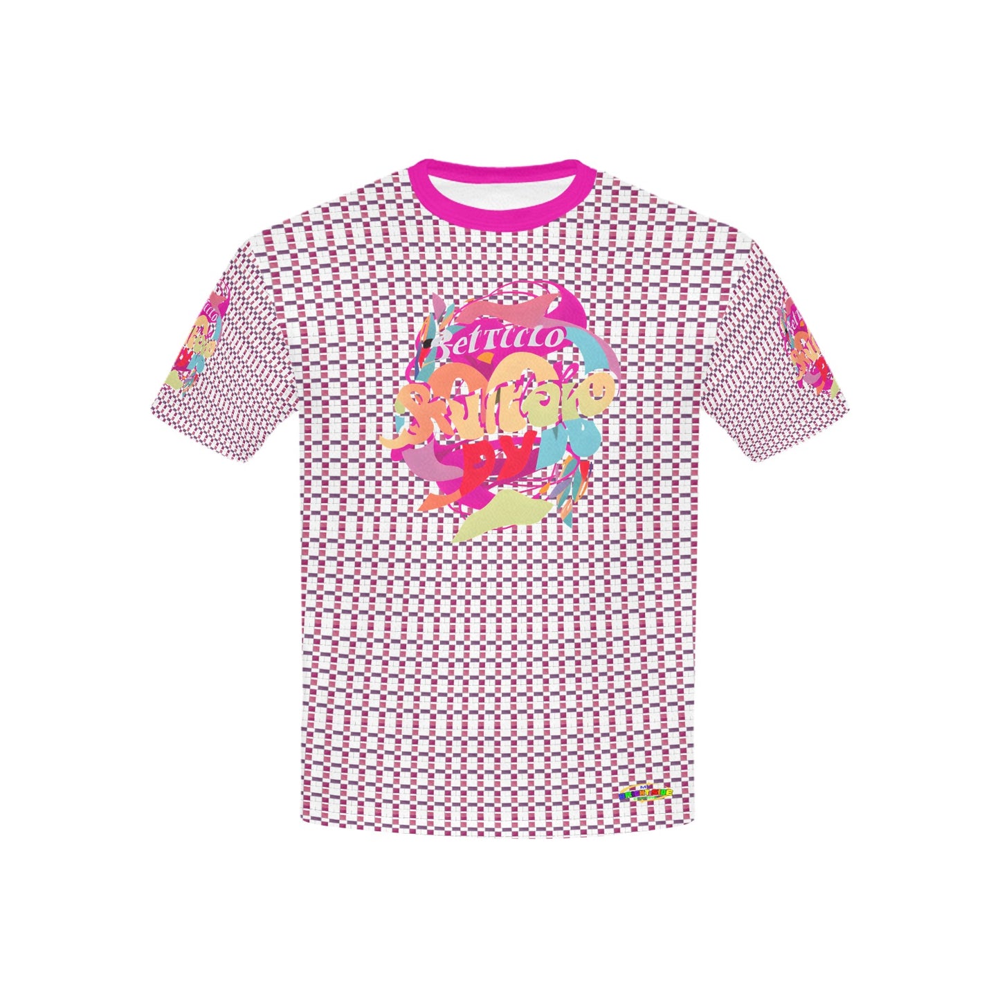 Pink Abstract Pattern and Logo Children's T-shirt-My Bright Side Clothing