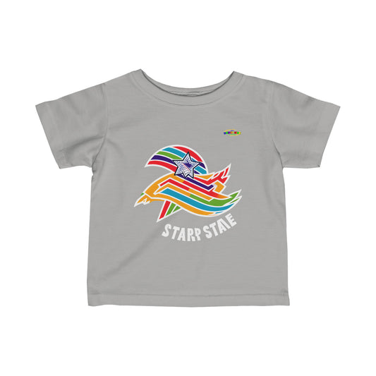 Rainbow Sports Star Logo Infant Fine Jersey Tee-MyBrightSideClothing