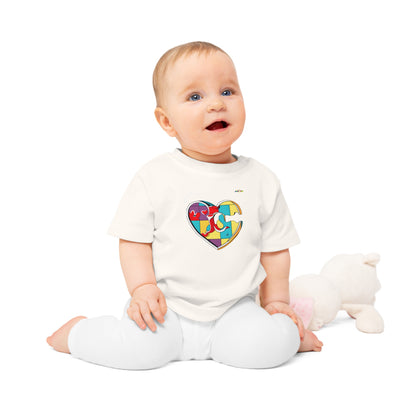 Cute Rainbow Heart Logo Baby T-Shirt-My Bright Side Clothing