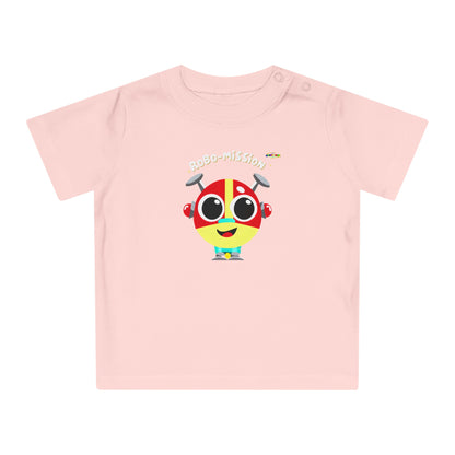 Cute little Robo Mission Robot Logo Baby T-Shirt -MyBrightSideClothing