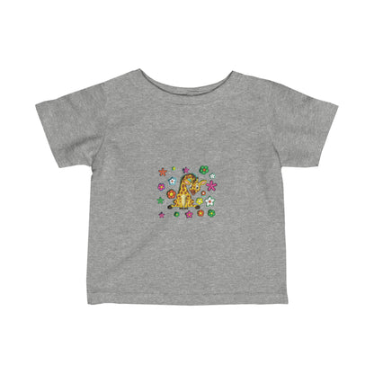 Cute Colourful Cartoon Giraffe-Infant Fine Jersey Tee-My Bright Side Clothing