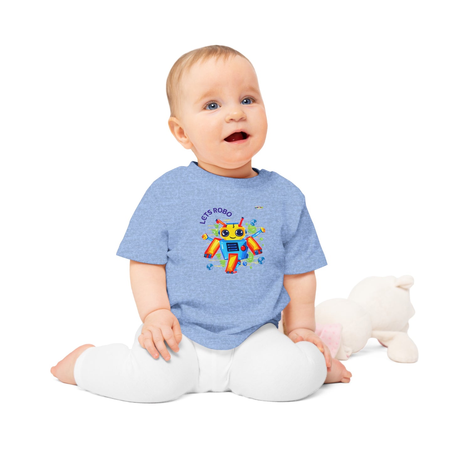 Cute Lets Little Dancing Robot Baby T-Shirt-My Bright Side Clothing