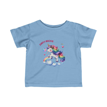 Cute Rainbow Unicorn Infant Fine Jersey Tee-My Bright Side Clothing