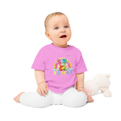 Cute Rainbow Teddy Bear Baby T-Shirt--My Bright Side Clothing