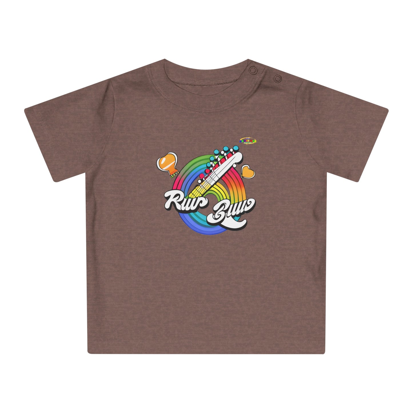 Cute Rainbow Making Music logo Baby T-Shirt-MyBrightSideClothing