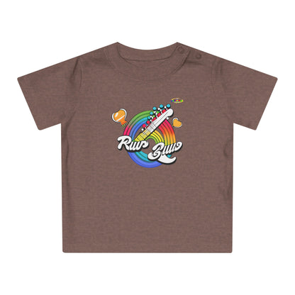 Cute Rainbow Making Music logo Baby T-Shirt-MyBrightSideClothing