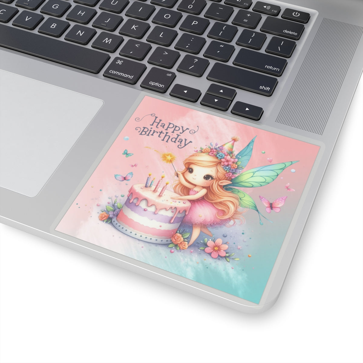 Cute Fairy Happy Birthday Kiss-Cut Sticker-My Bright Side Clothing