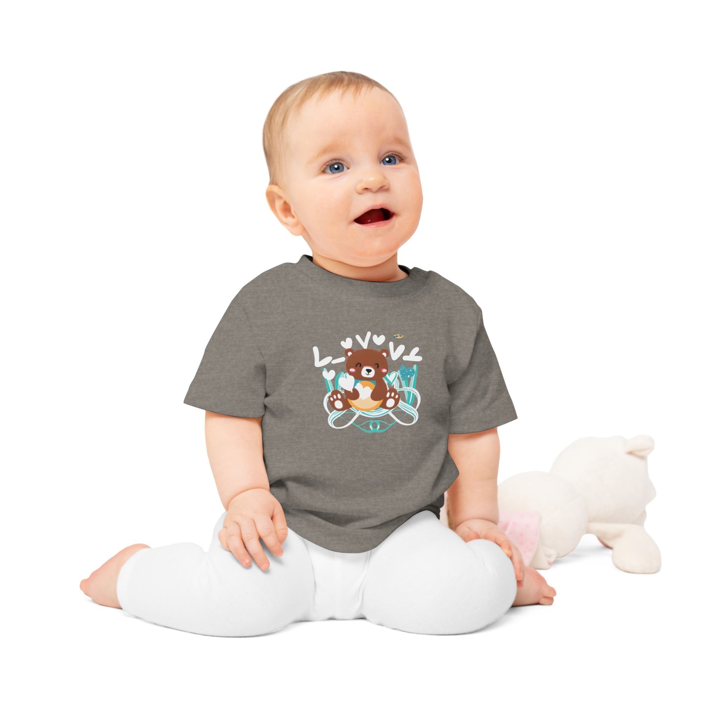 Cute Love Bear Baby T-Shirt-My Bright Side Clothing