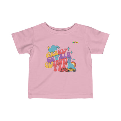 Cute Travelling Toddler Life Logo Infant Fine Jersey Tee-MyBrightSideClothing