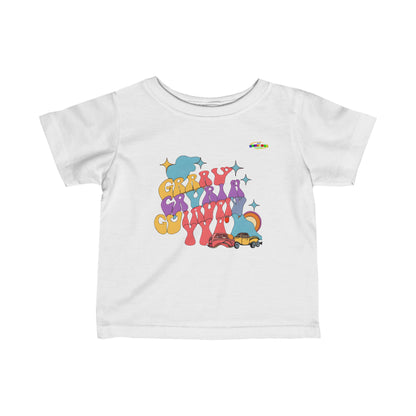 Cute Travelling Toddler Life Logo Infant Fine Jersey Tee-MyBrightSideClothing