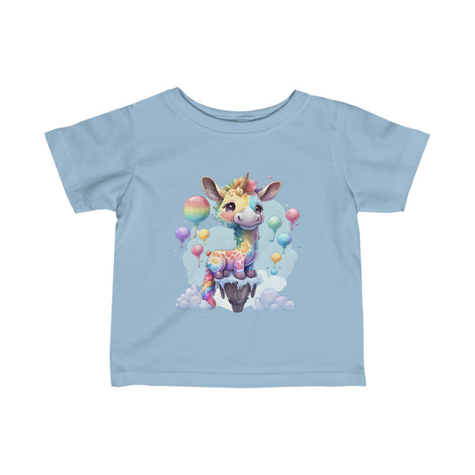 Cute Colourful Baby Giraffe Infant Fine Jersey Tee-My Bright Side Clothing