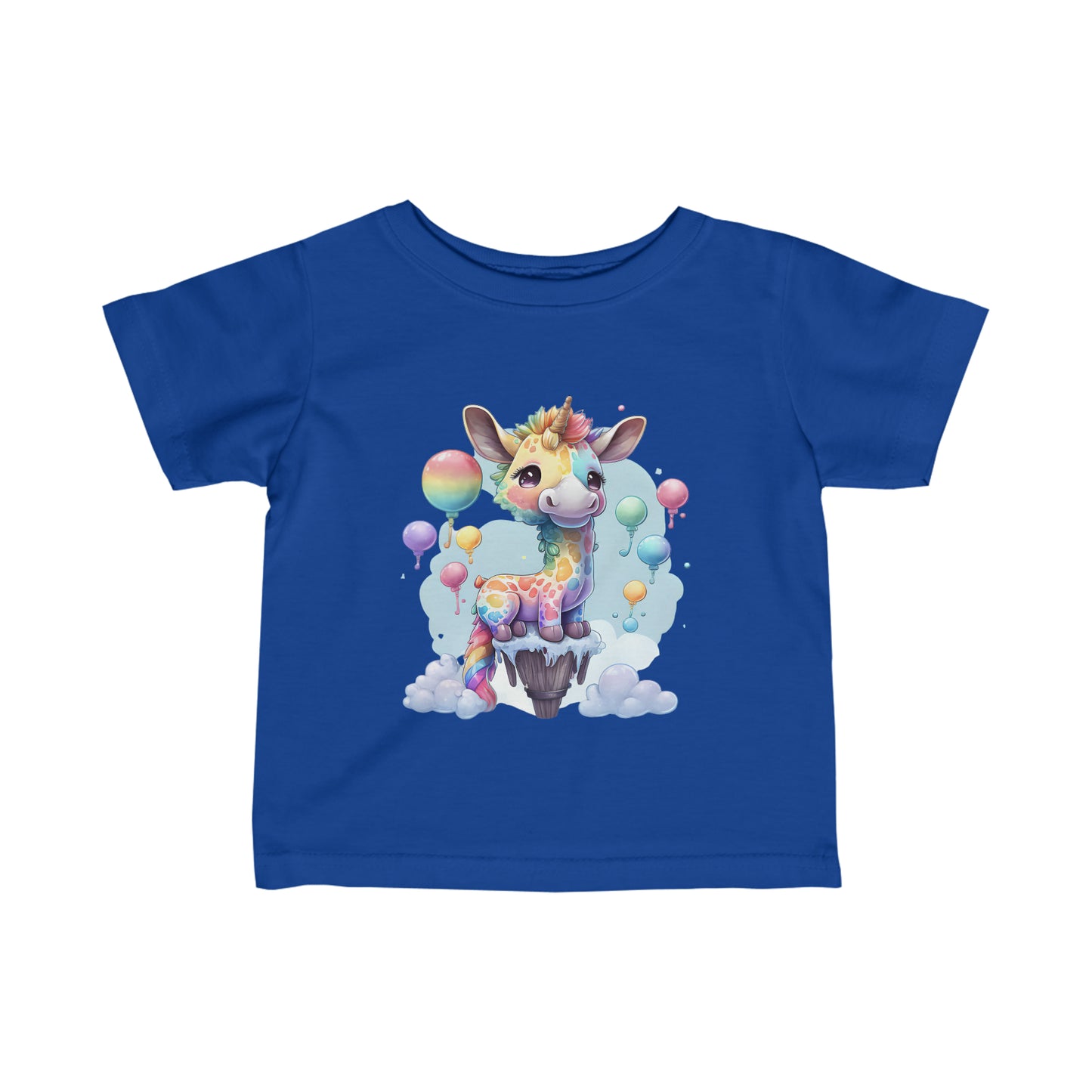 Cute Colourful Baby Giraffe Infant Fine Jersey Tee-My Bright Side Clothing