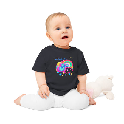 Cute Pastel Somewhere Over The Rainbow Baby T-Shirt-My Bright Side Clothing