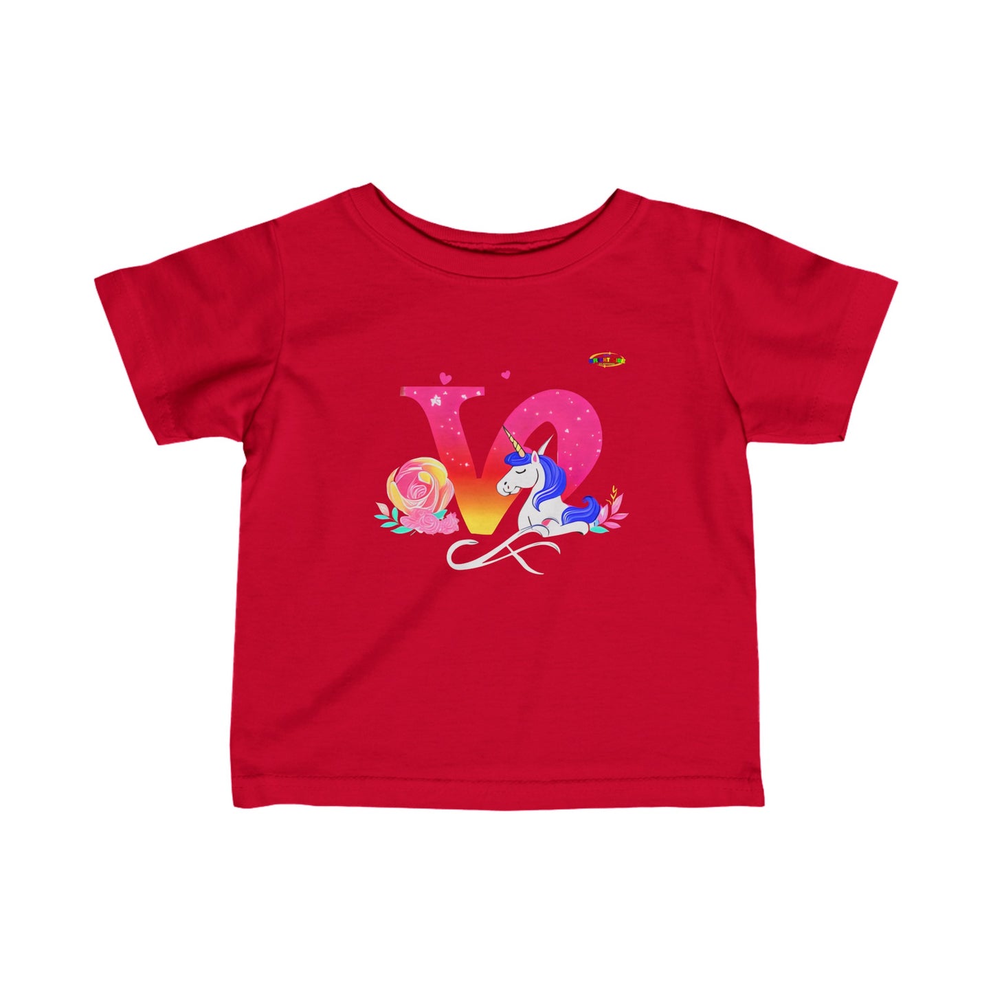 Cute Unicorn Love Logo Infant Fine Jersey Tee-My Bright Side Clothing