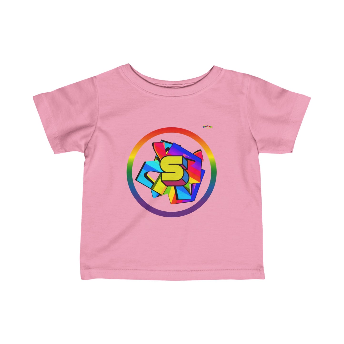 Cute Rainbow Super Hero Logo Infant Fine Jersey Tee--My Bright Side Clothing