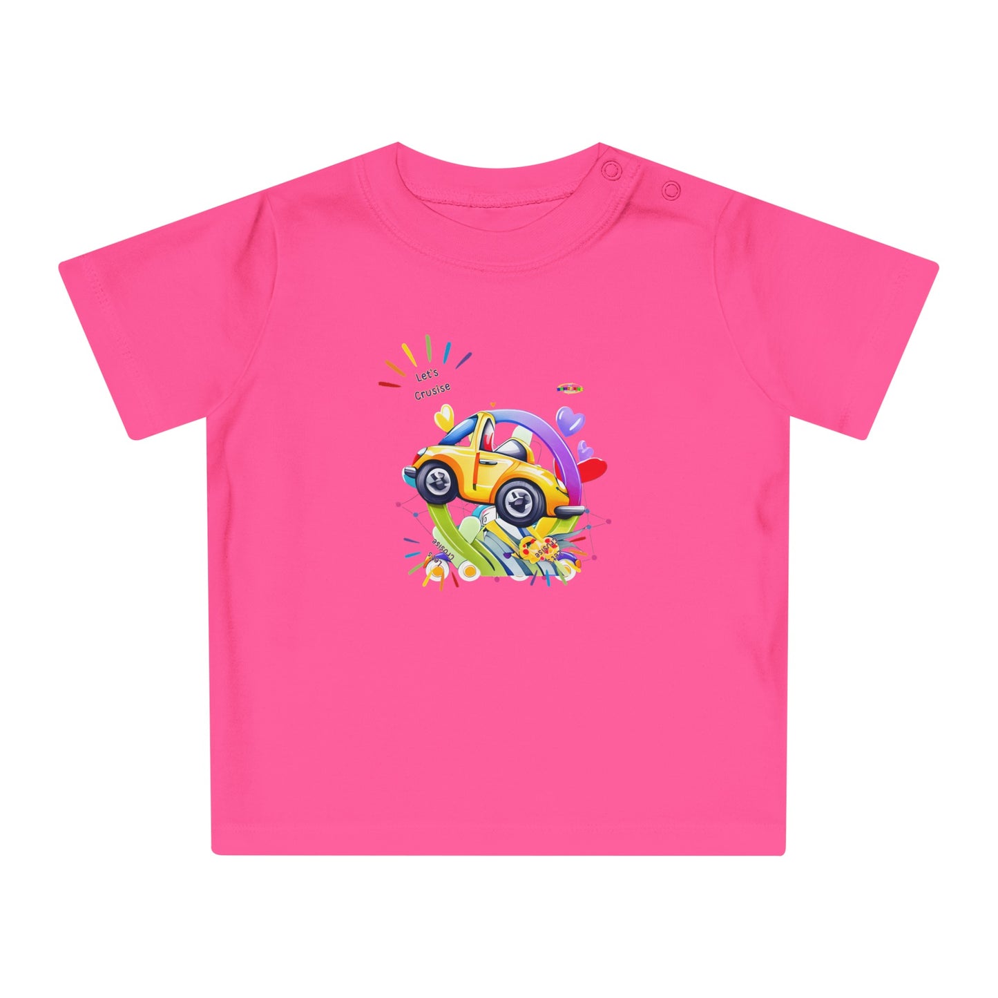 Cute Lets Cruise Car Graphic Baby T-Shirt-My Bright Side Clothing