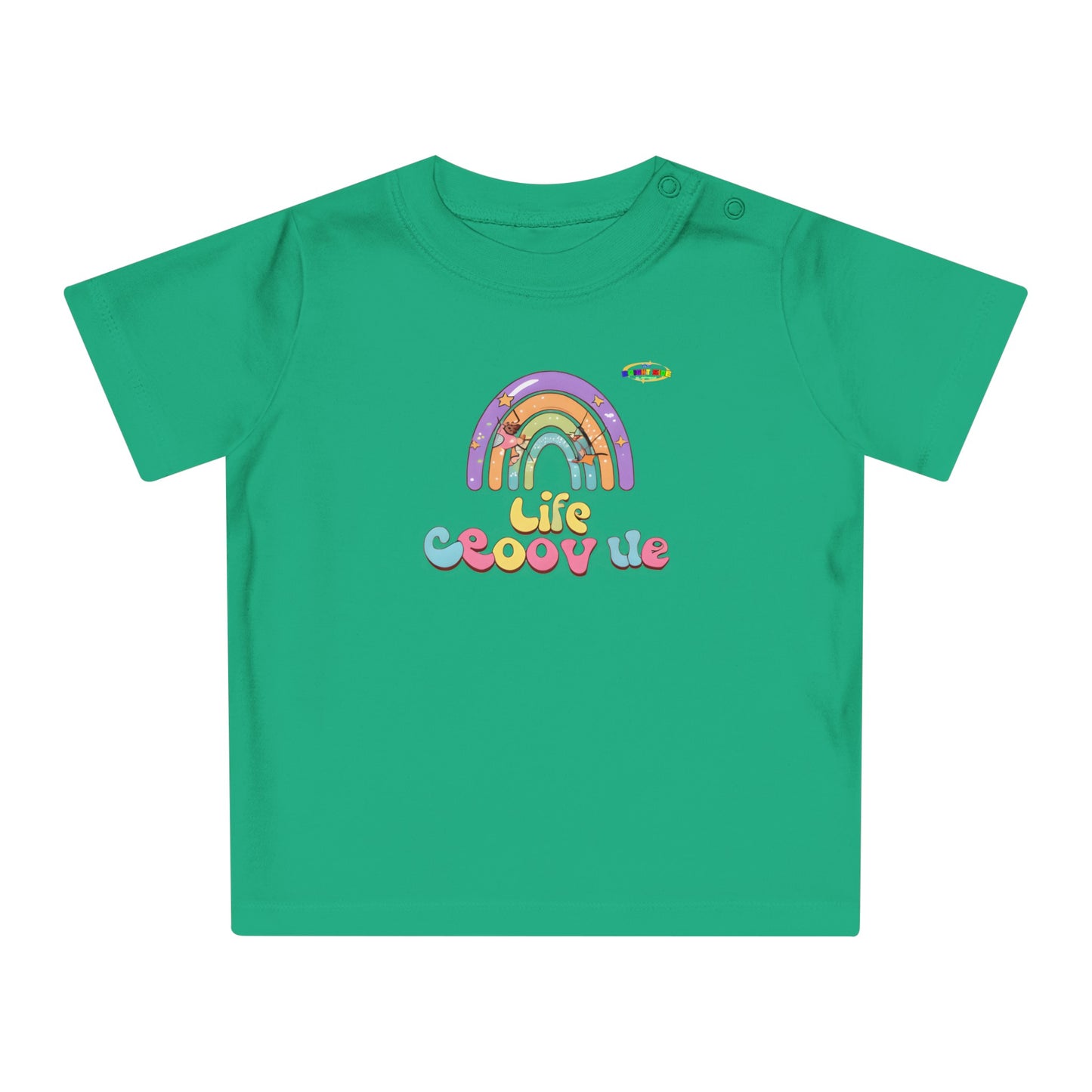 Cute Groovin Life Rainbow Logo Baby T-Shirt -MyBrightSideClothing