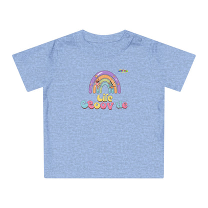 Cute Groovin Life Rainbow Logo Baby T-Shirt -MyBrightSideClothing