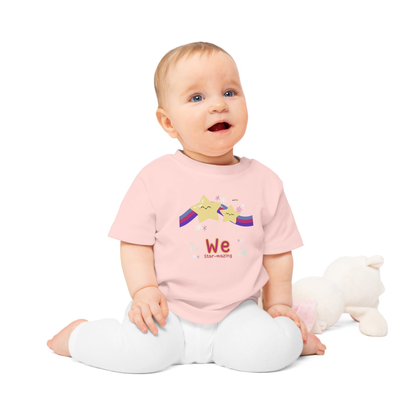 Cute We are Star-mazing rainbow star Graphic Baby T-Shirt-My Bright Side Clothing