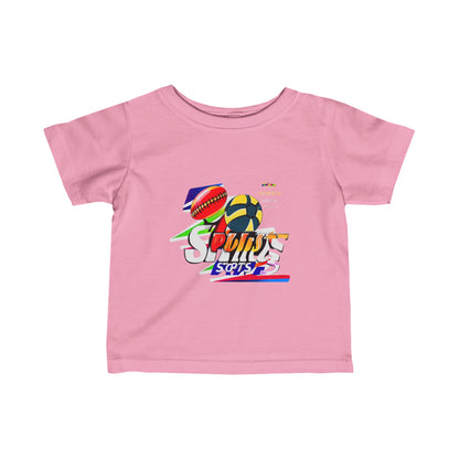 Cute Sports Logo Infant Fine Jersey Tee-My Bright Side Clothing