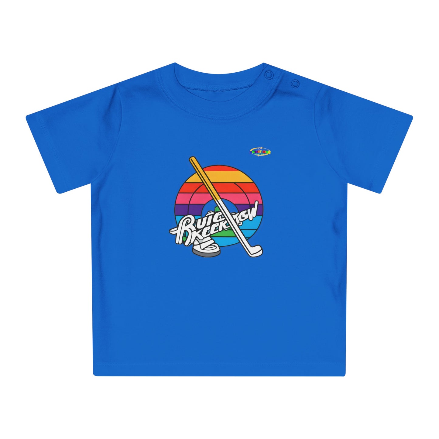 Cute Rainbow Circle Hockey Power logo Baby T-Shirt-MyBrightSideClothing