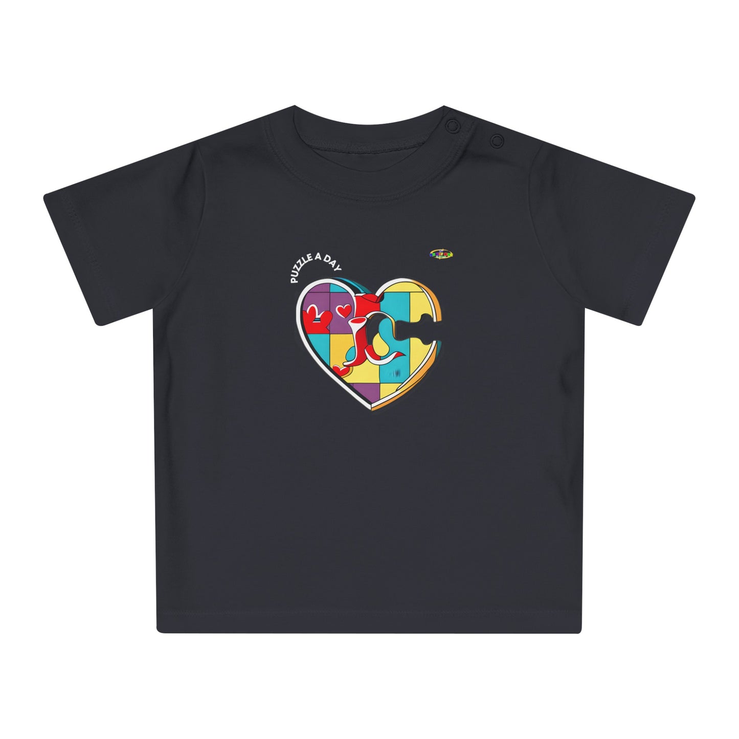 Cute Rainbow Heart Logo Baby T-Shirt-My Bright Side Clothing