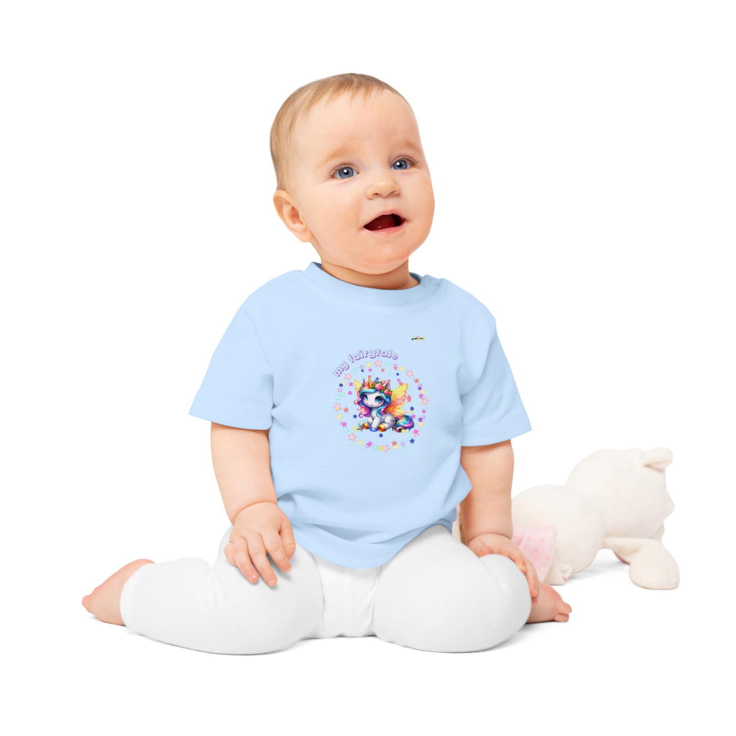 Cute My Fairy tale colourful baby unicorn logo Baby T-Shirt-My Bright Side Clothing