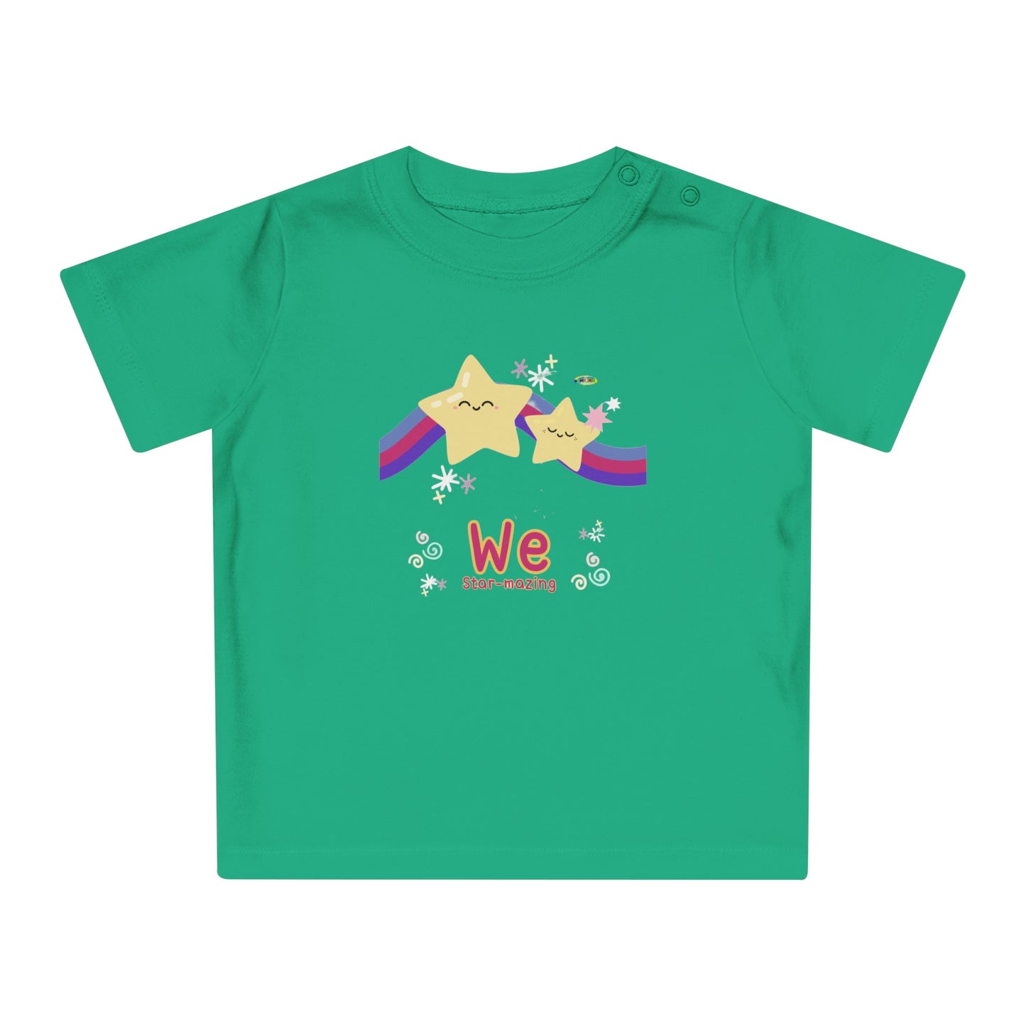 Cute We are Star-mazing rainbow star Graphic Baby T-Shirt-My Bright Side Clothing