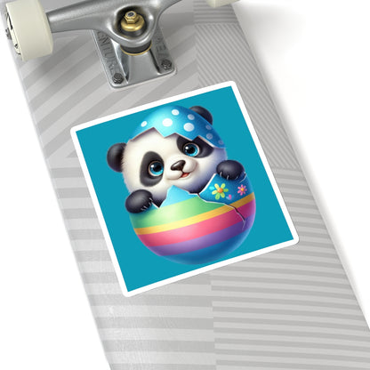 Cute and Sweet Little Panda Easter Egg -Kiss-Cut Sticker-My Bright Side Clothing