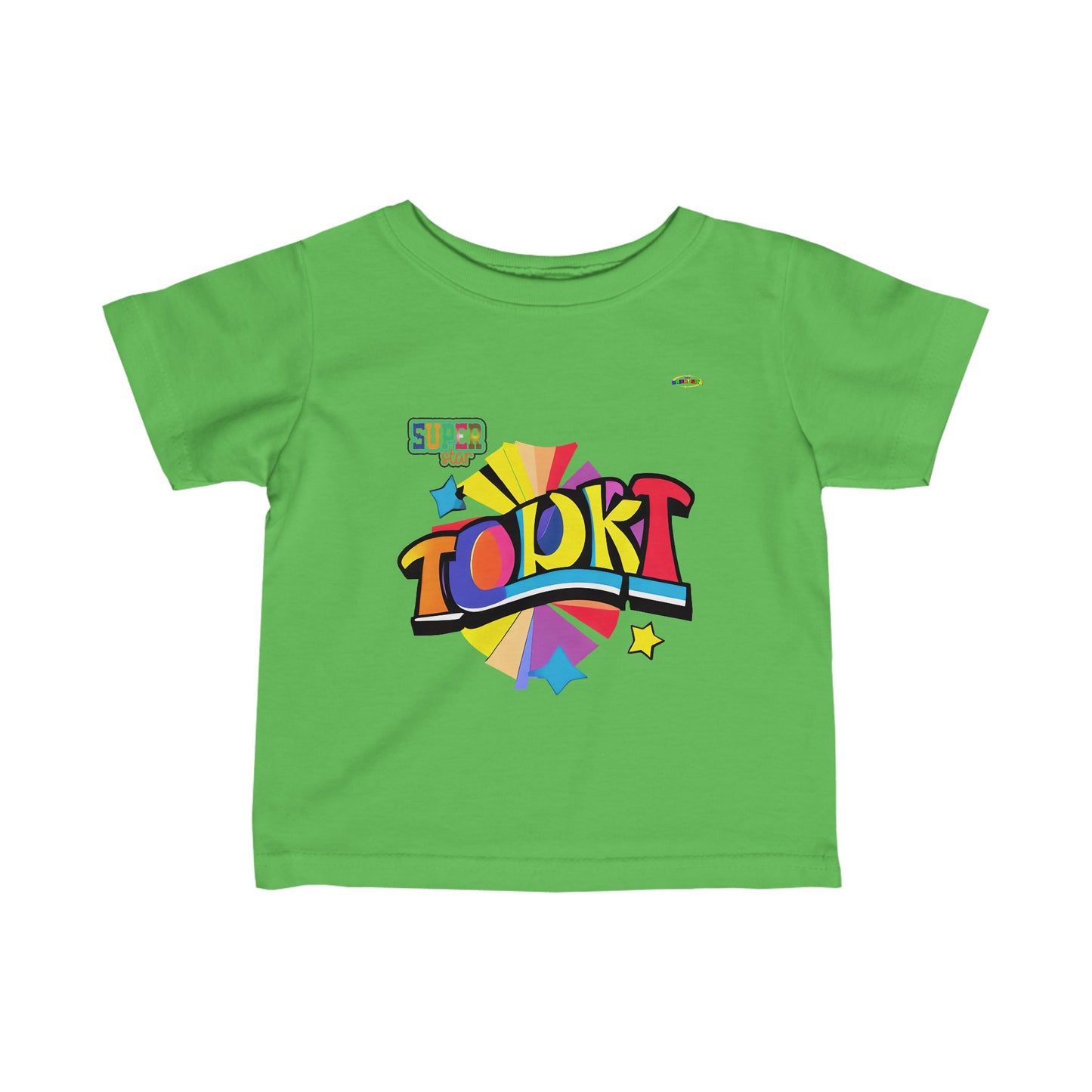 Rainbow Super Star Logo Infant Fine Jersey Tee-MyBrightSideClothing