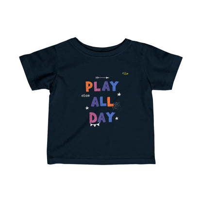 Play All Day Logo Infant Fine Jersey Tee-My Bright Side Clothing