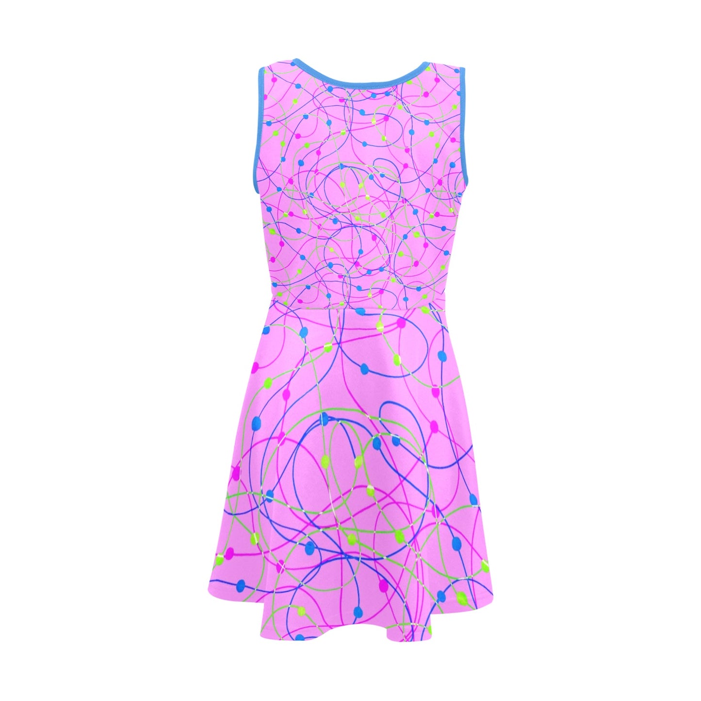 Beautiful Purple Pastel Swirls Children's Sleeveless Sundress-My Bright Side Clothing