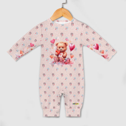 Cute Heart Love Bear Baby Romper-My Bright Side Clothing