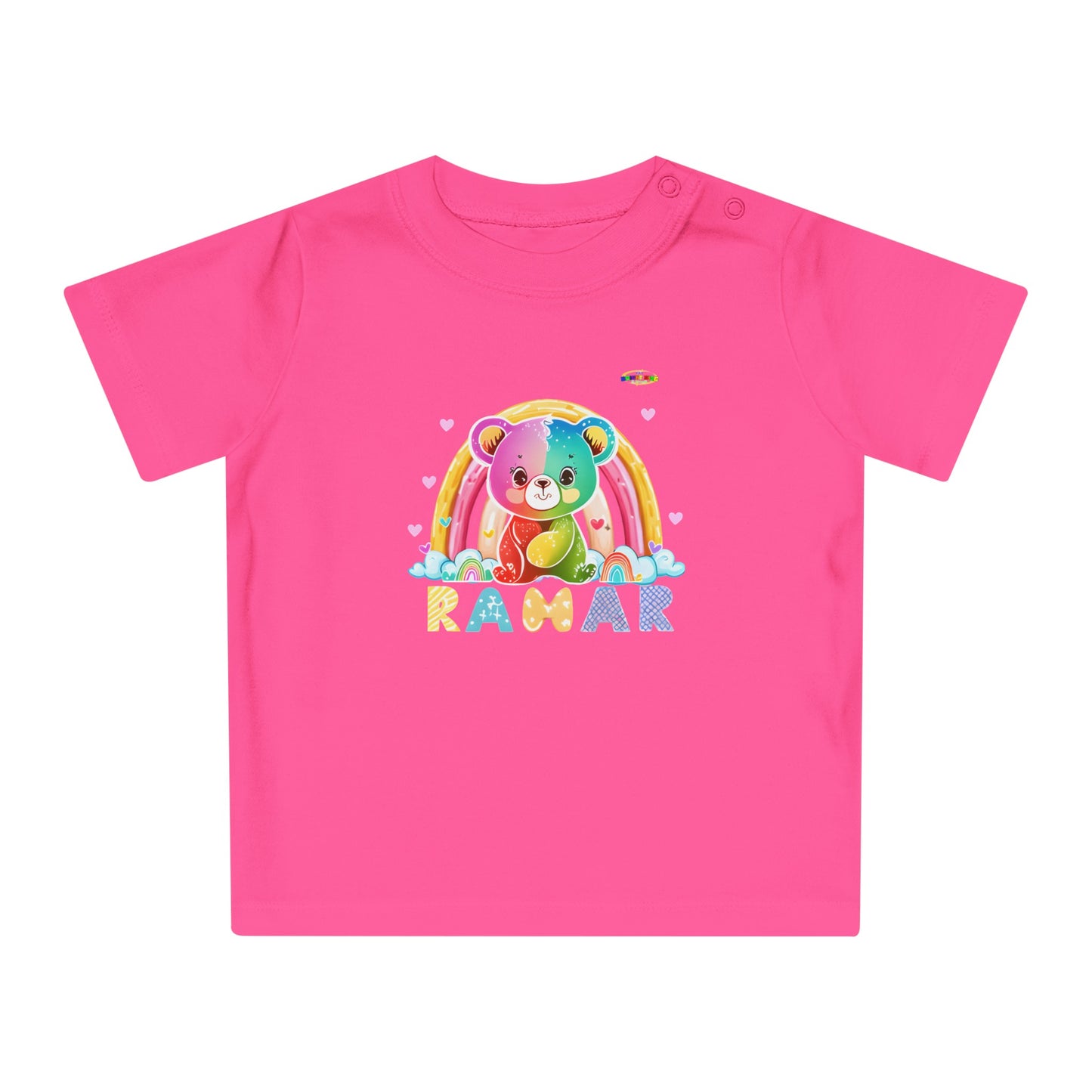 Cute Rainbow Teddy Bear Baby T-Shirt--My Bright Side Clothing