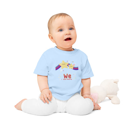 Cute We are Star-mazing rainbow star Graphic Baby T-Shirt-My Bright Side Clothing