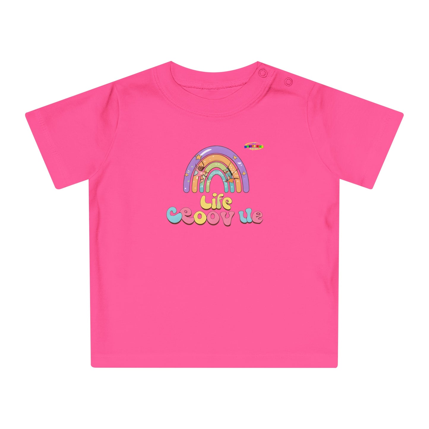 Cute Groovin Life Rainbow Logo Baby T-Shirt -MyBrightSideClothing