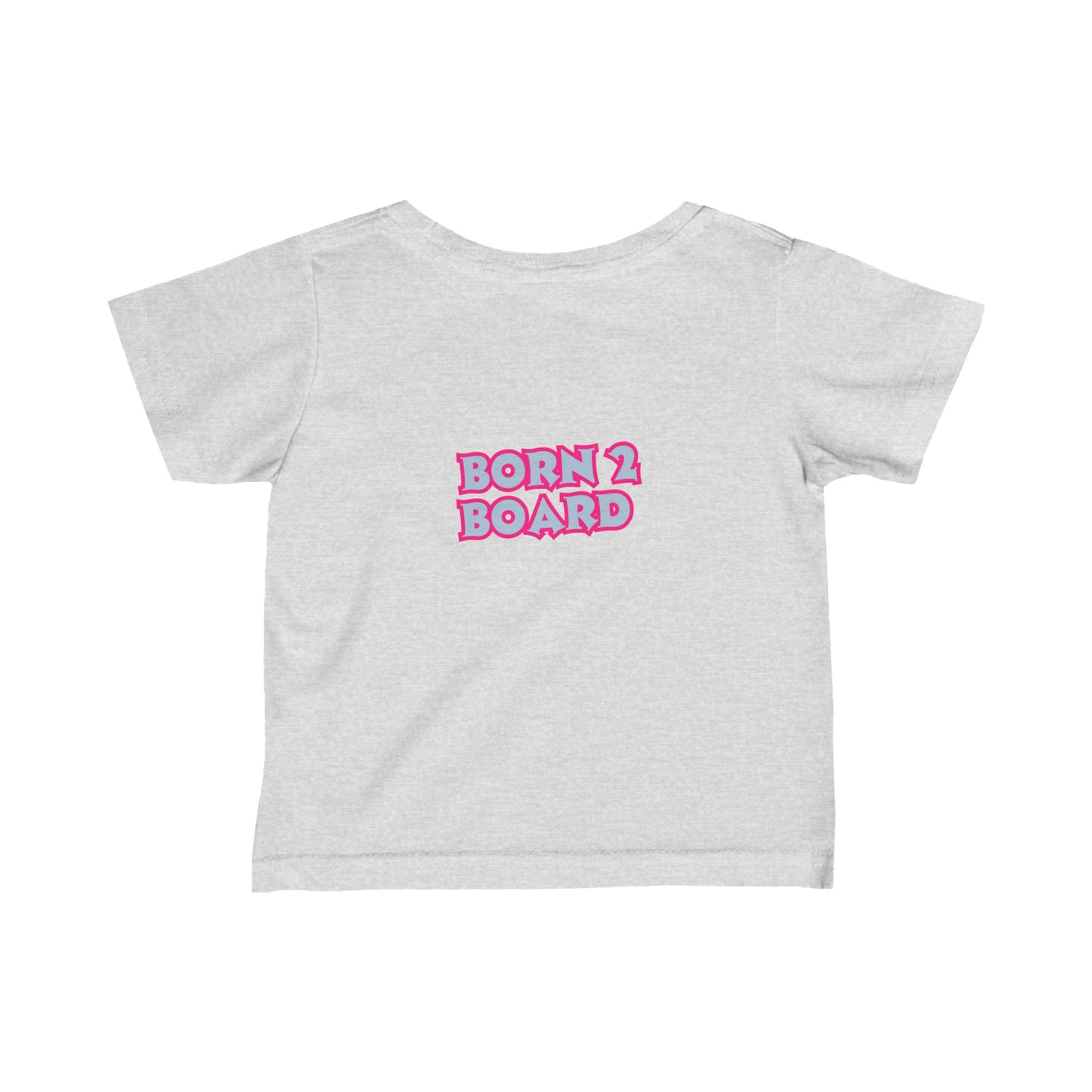 Cute Born 2 Board Pastel Skateboard  Graphic Infant Fine Jersey Tee-My Bright Side Clothing