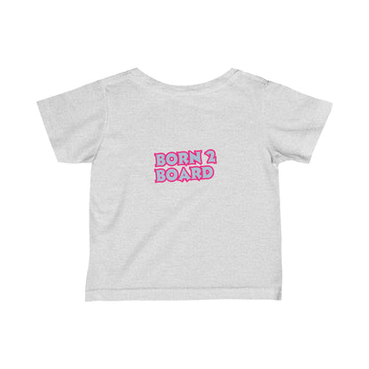 Cute Born 2 Board Pastel Skateboard  Graphic Infant Fine Jersey Tee-My Bright Side Clothing