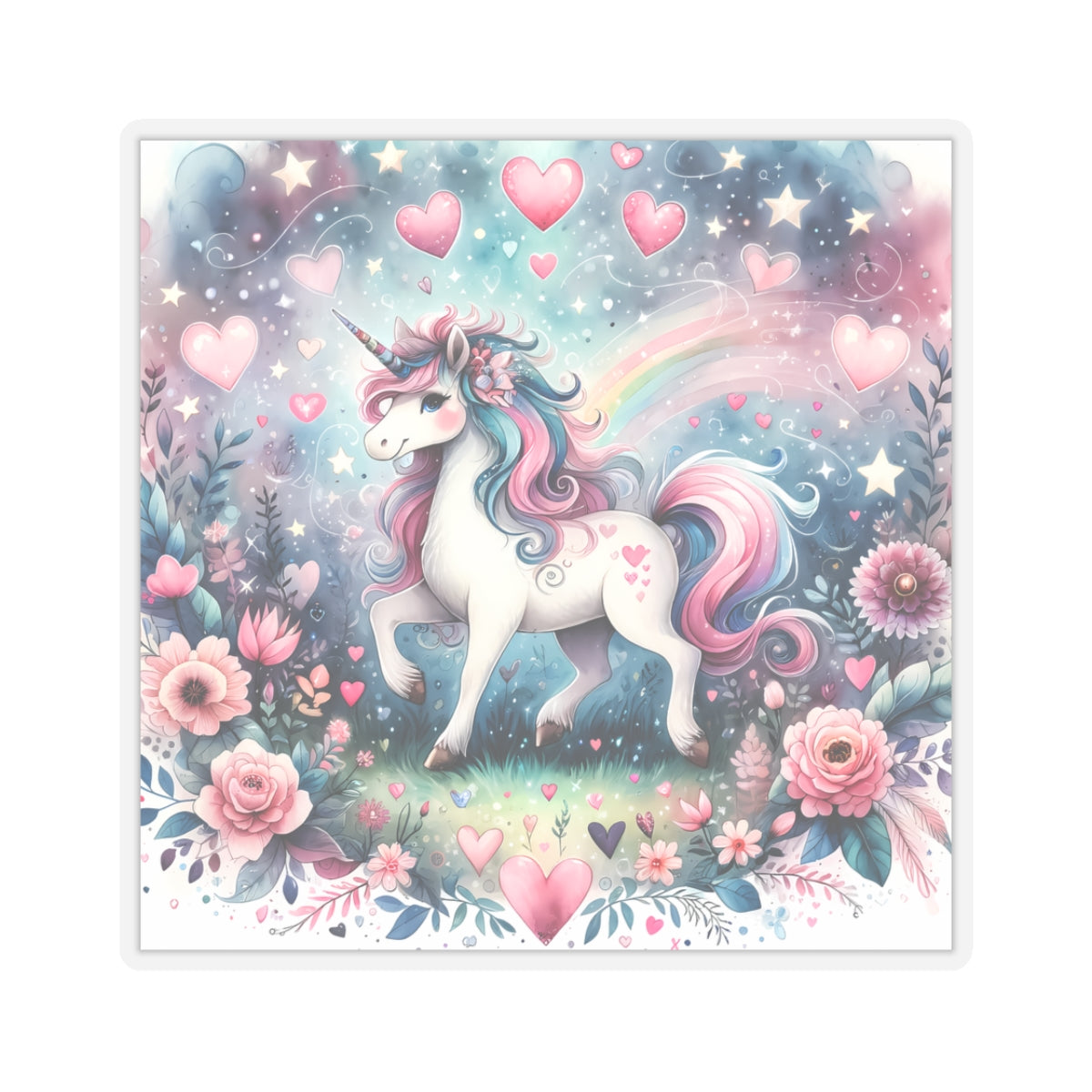 Magical Unicorn Love Kiss-Cut Sticker-My Bright Side Clothing